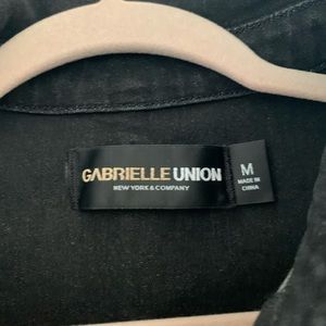 Gabrielle Union black denim dress